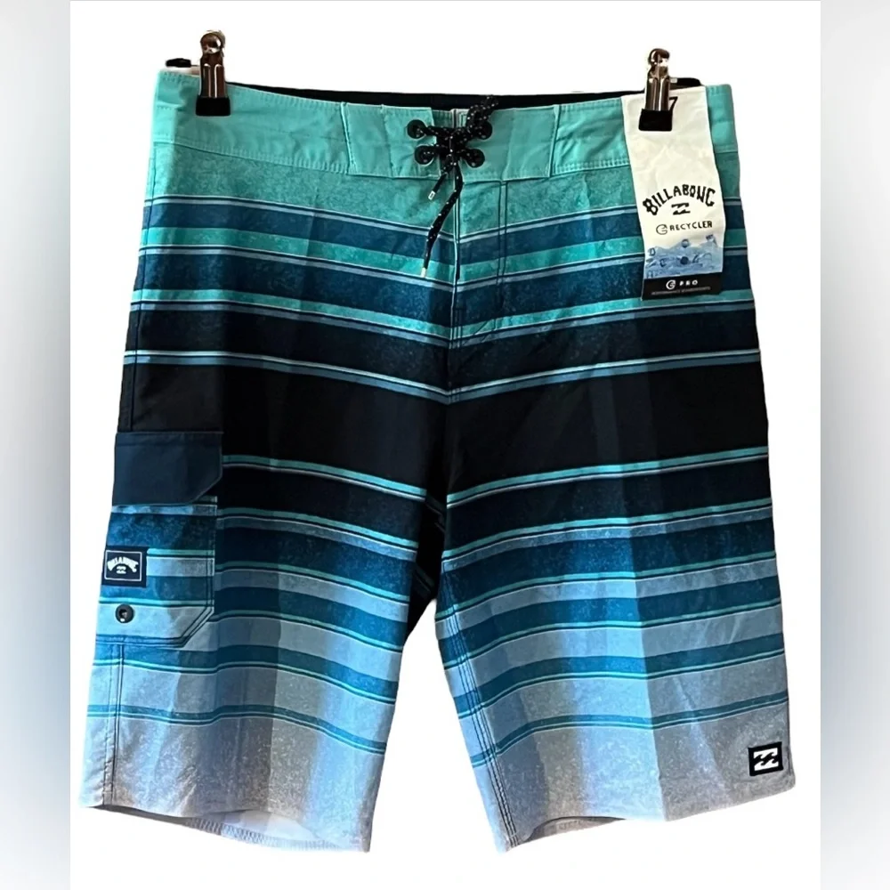 NWT Billabong All Day Stripe Pro Board Shorts.